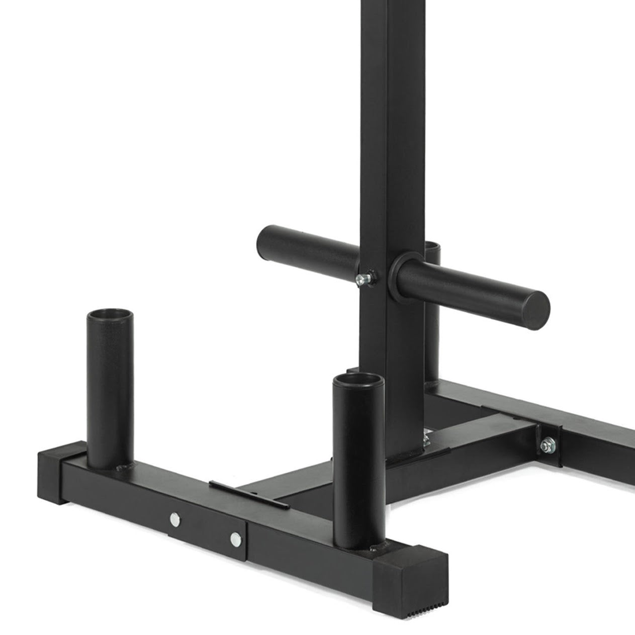 Heavy-Duty 3-Tier Olympic Weight Plate Rack with Barbell Holder – Black Powder-Coated Steel, 200kg Capacity, Space-Saving Home Gym Organizer