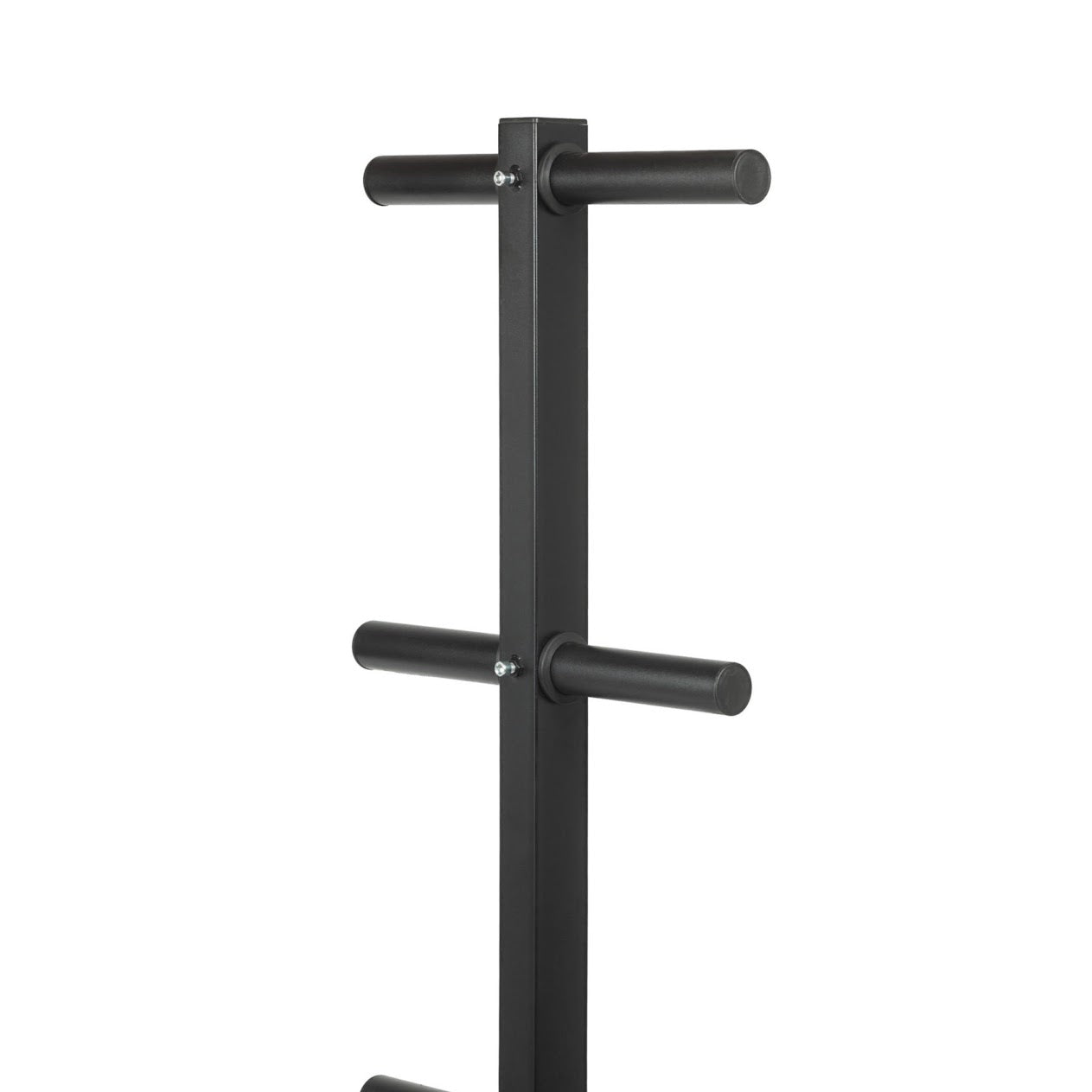 Heavy-Duty 3-Tier Olympic Weight Plate Rack with Barbell Holder – Black Powder-Coated Steel, 200kg Capacity, Space-Saving Home Gym Organizer